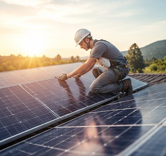Fachgerechte Montage von Solarmodulen auf dem Dach